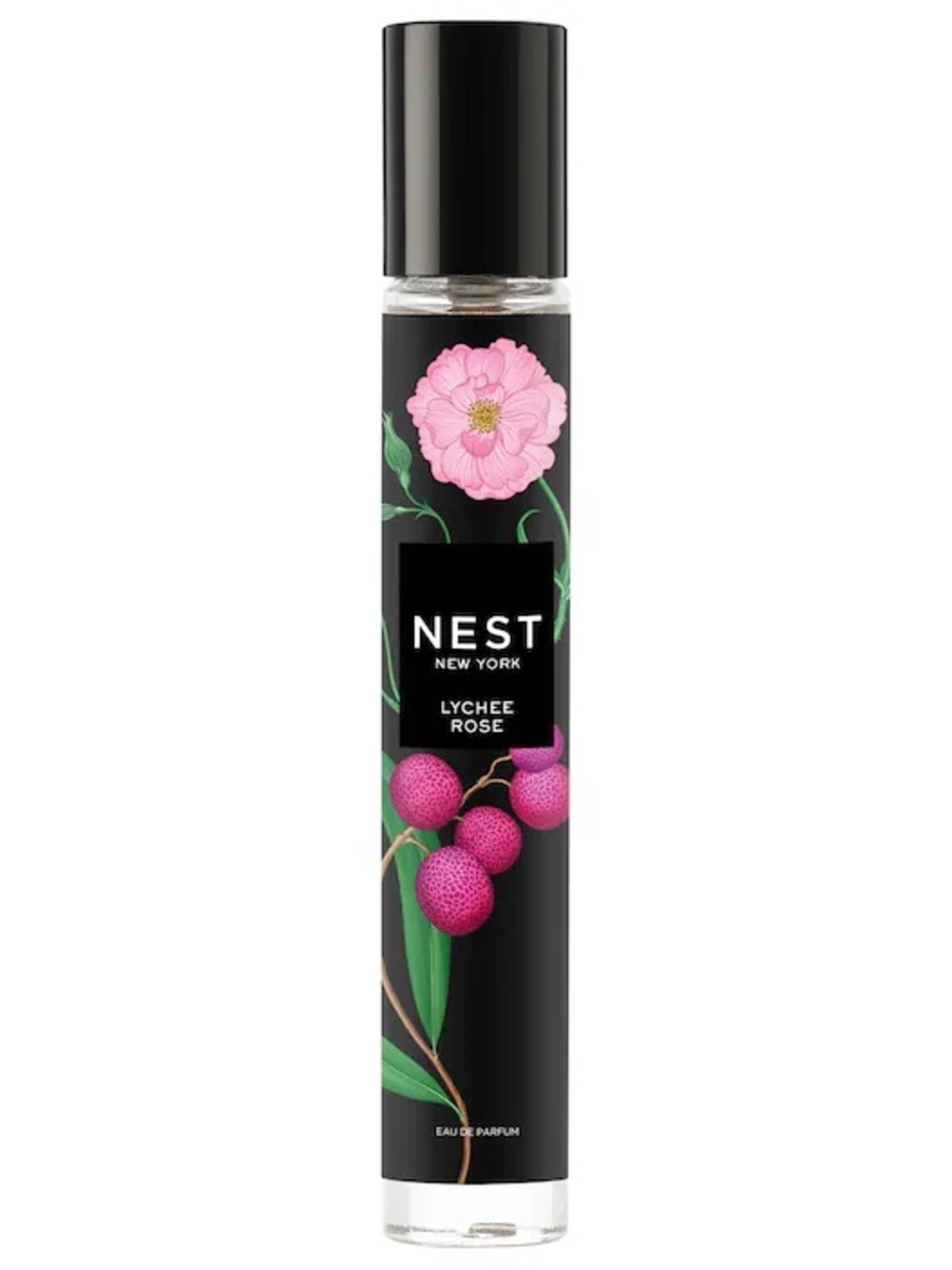 NEST Fragrances Lychee Rose Rollerball - Black and Pink